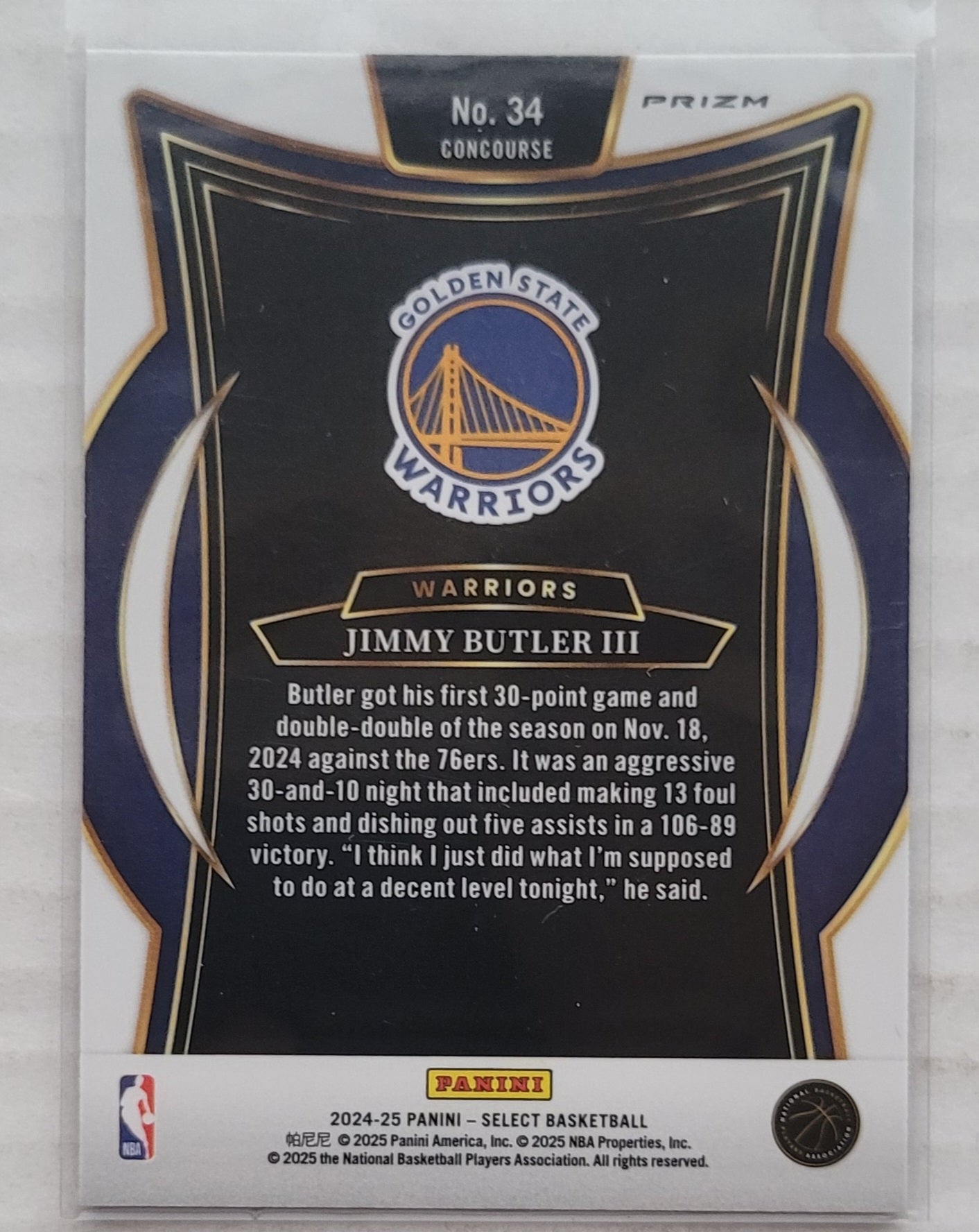 Jimmy Butler III - 2024-25 Select Blue Prizms #34