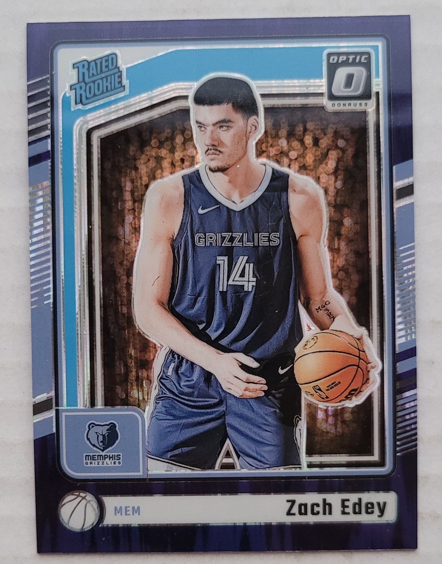 Zach Edey - 2024-25 Donruss Optic Purple Shock #288 RR RC