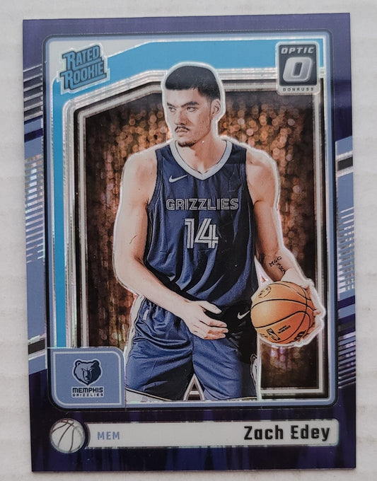 Zach Edey - 2024-25 Donruss Optic Purple Shock #288 RR RC