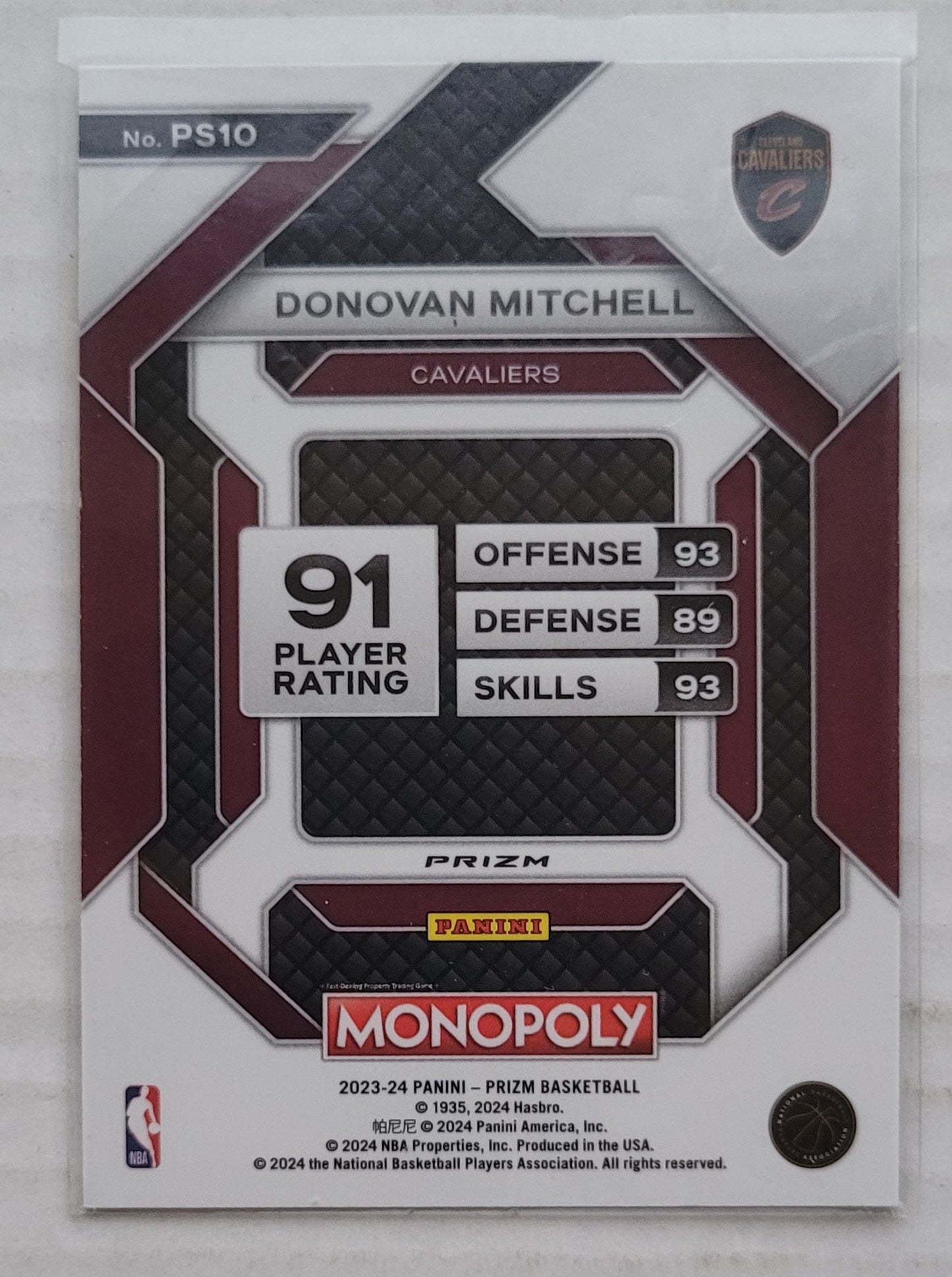Donovan Mitchell - 2023-24 Panini Prizm Monopoly All-Star Purple #PS10