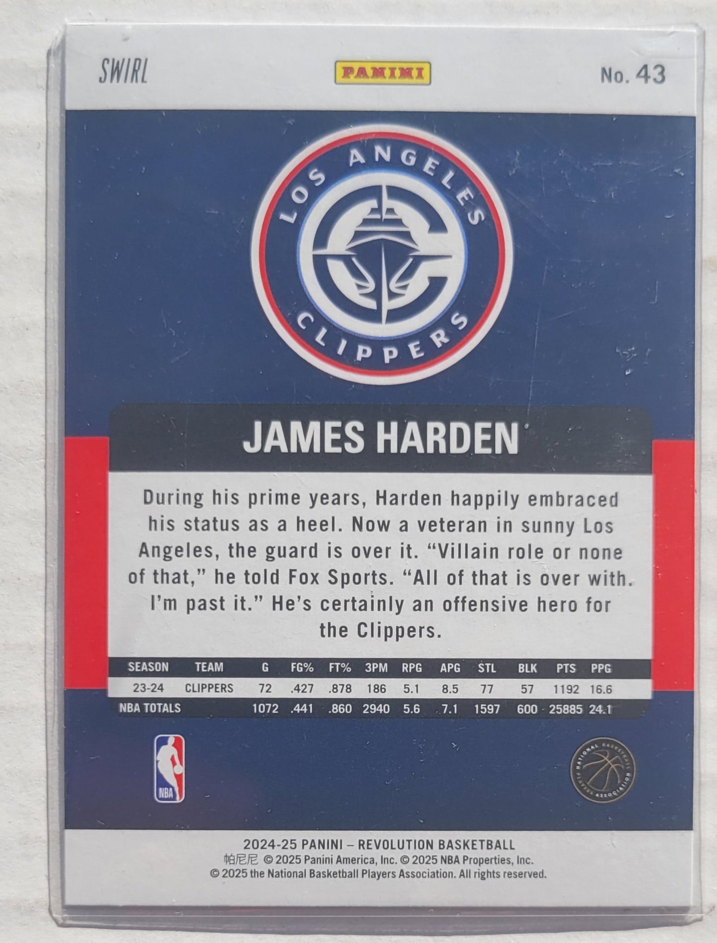 James Harden - 2024-25 Panini Revolution Red Swirl #43