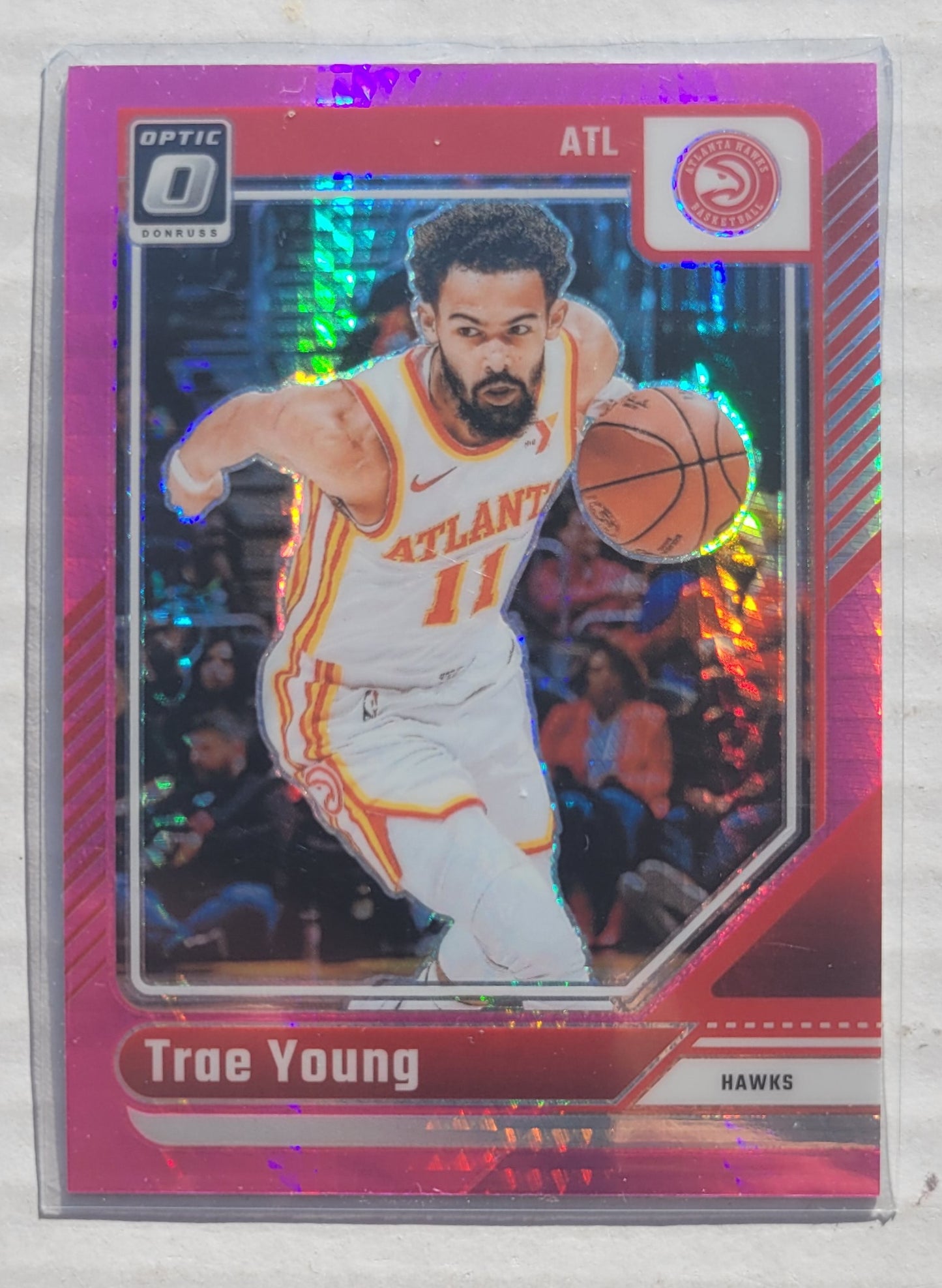 Trae Young - 2024-25 Donruss Optic Hyper Pink #186