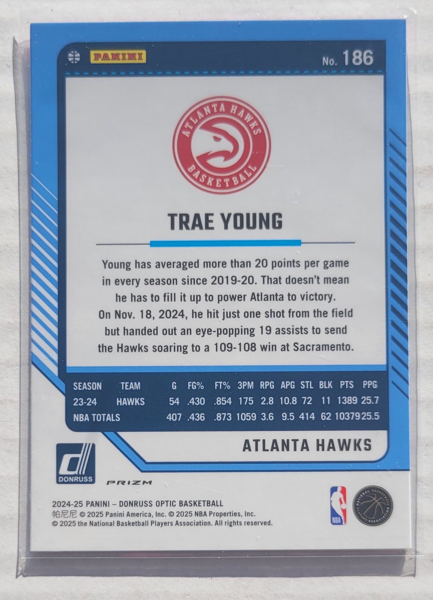 Trae Young - 2024-25 Donruss Optic Hyper Pink #186