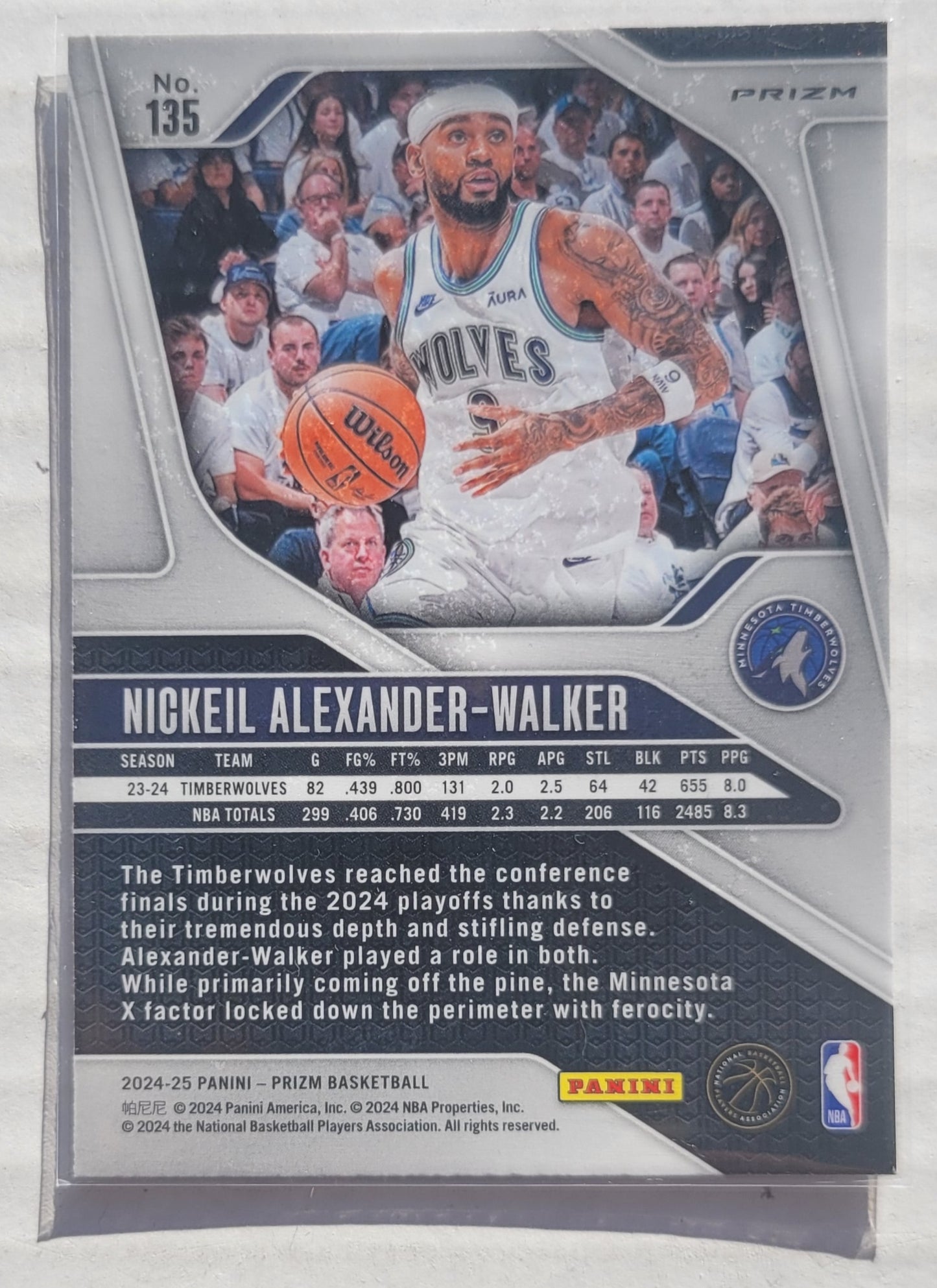 Nickeil Alexander-Walker - 2024-25 Panini Prizm Prizms Red Ice #135