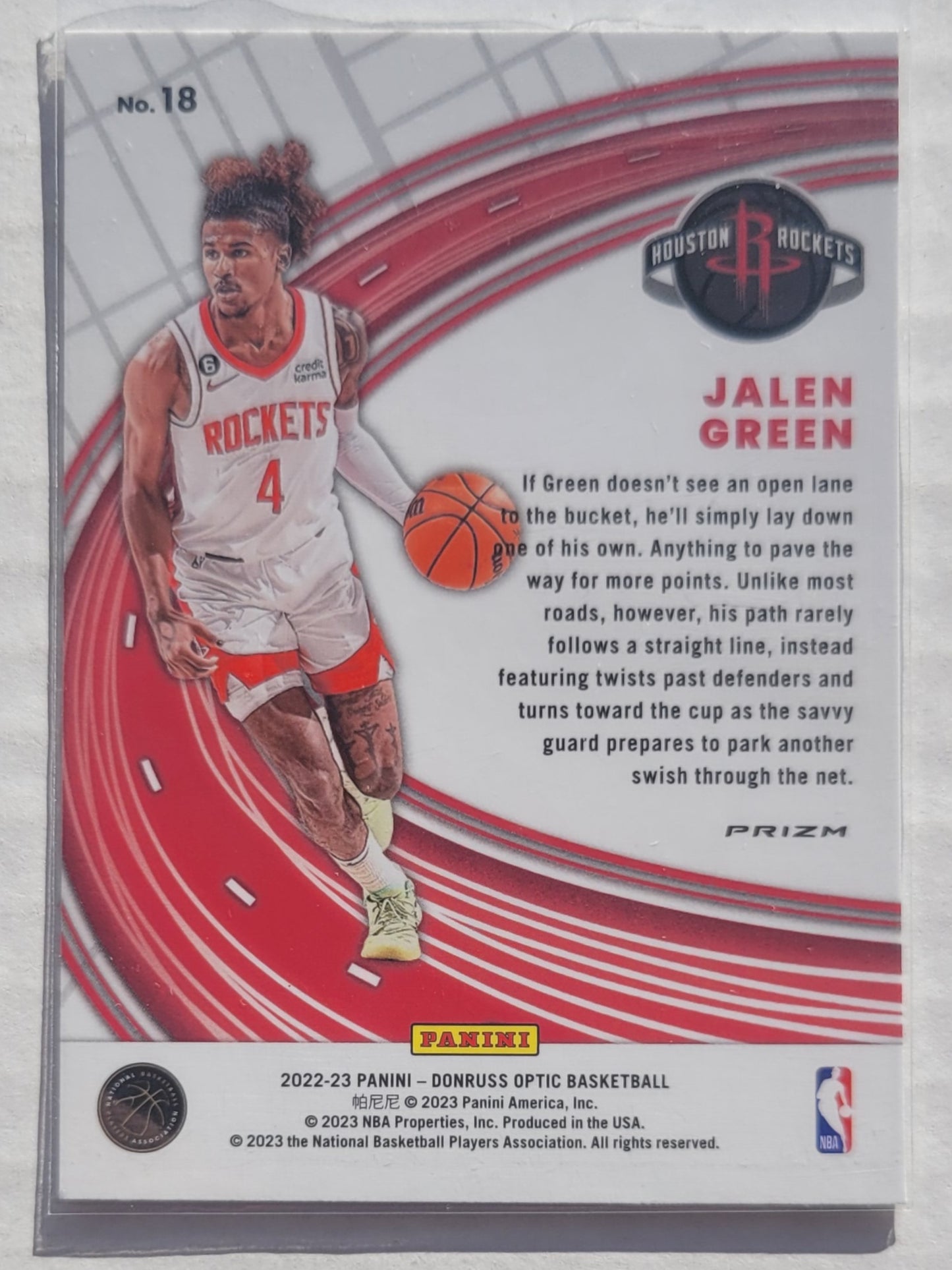 Jalen Green - 2022-23 Donruss Optic Express Lane Holo #18