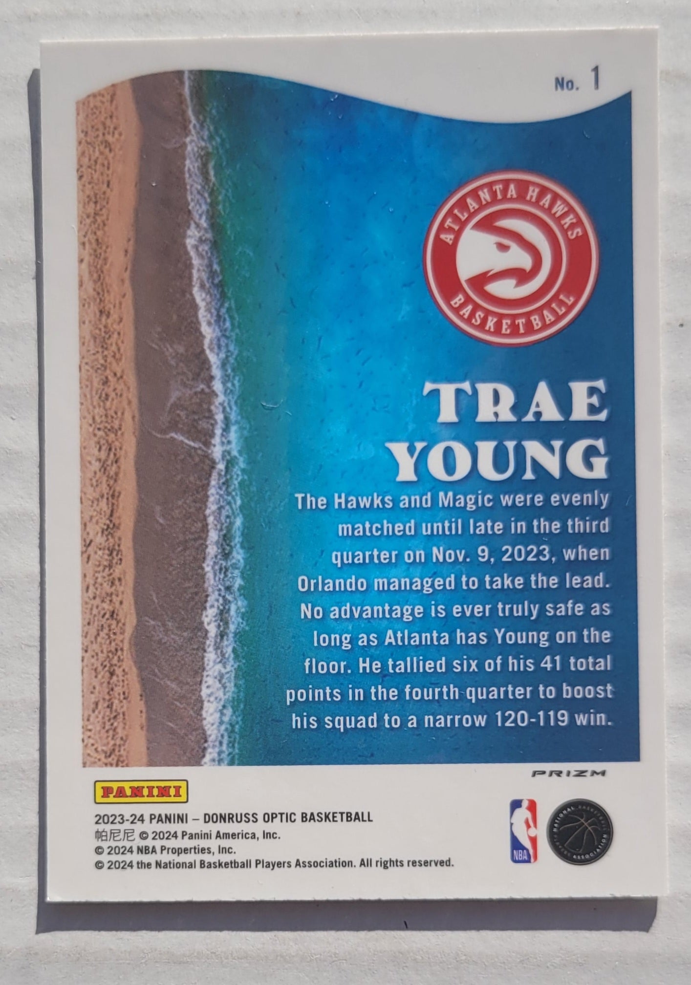 Trae Young - 2023-24 Donruss Optic Splash Holo #1