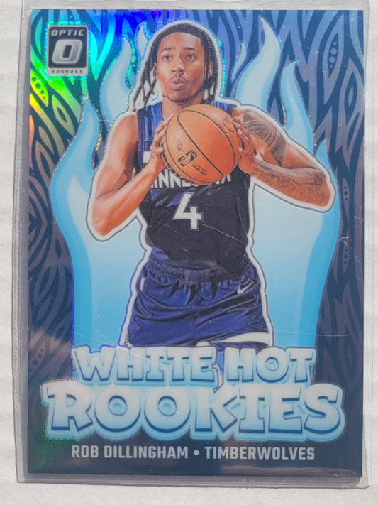 Rob Dillingham - 2024-25 Donruss Optic White Hot Rookies Holo #8