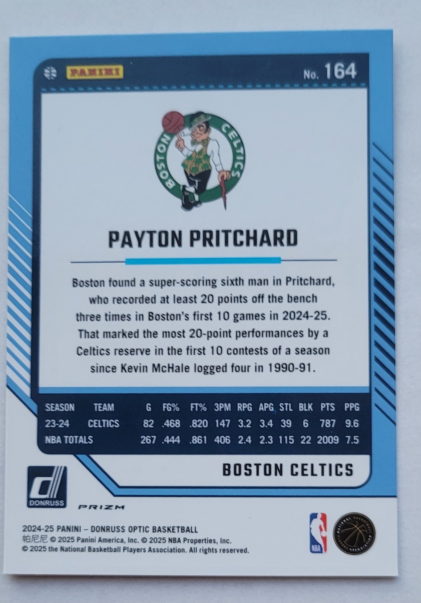 Payton Pritchard - 2024-25 Donruss Optic Holo #164