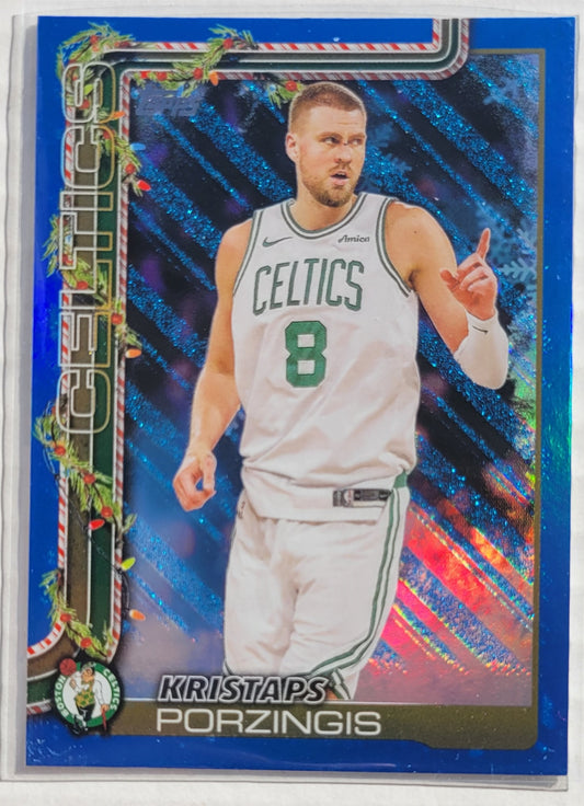Kristaps Porzingis - 2025-26 Topps Holiday Blue Metallic Glitter Holiday #H3