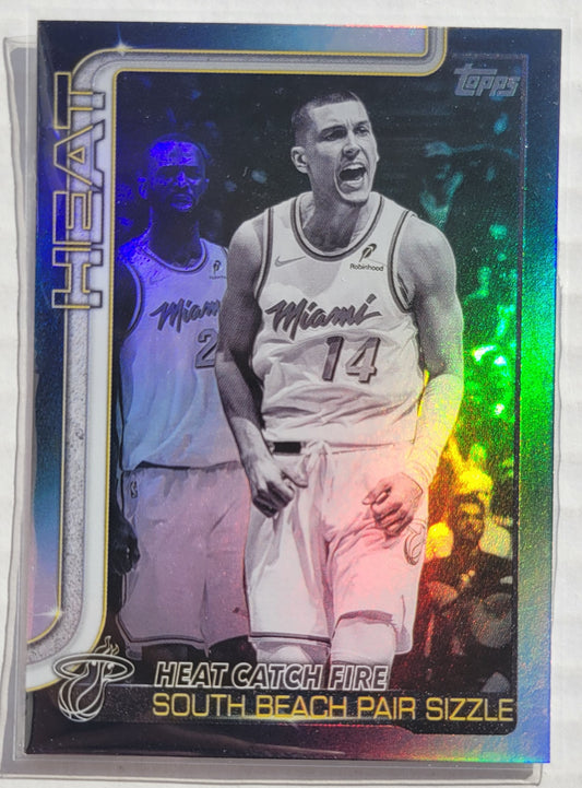 Norman Powell /Tyler Herro - 2025-26 Topps Blackout #284 Heat Catch Fire