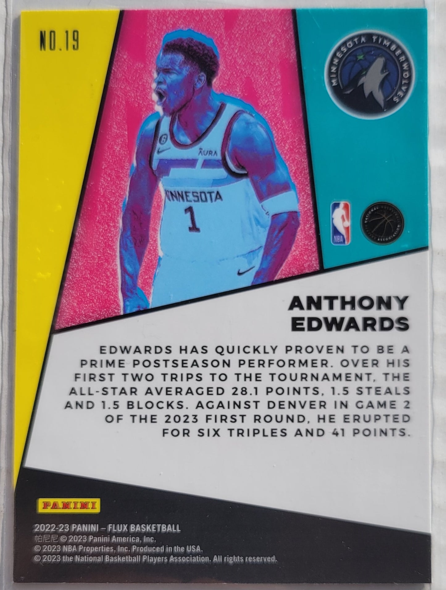 Anthony Edwards - 2022-23 Panini Flux Flux Appeal #19