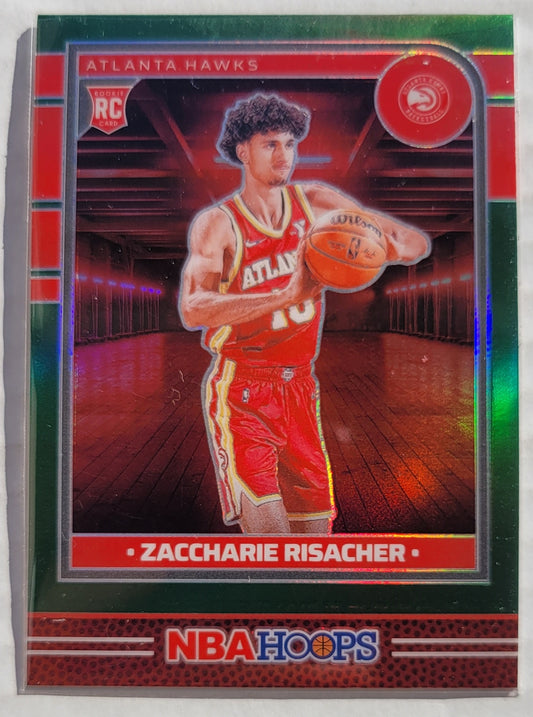 Zaccharie Risacher - 2024-25 Hoops Premium Prizms Green #231 RC
