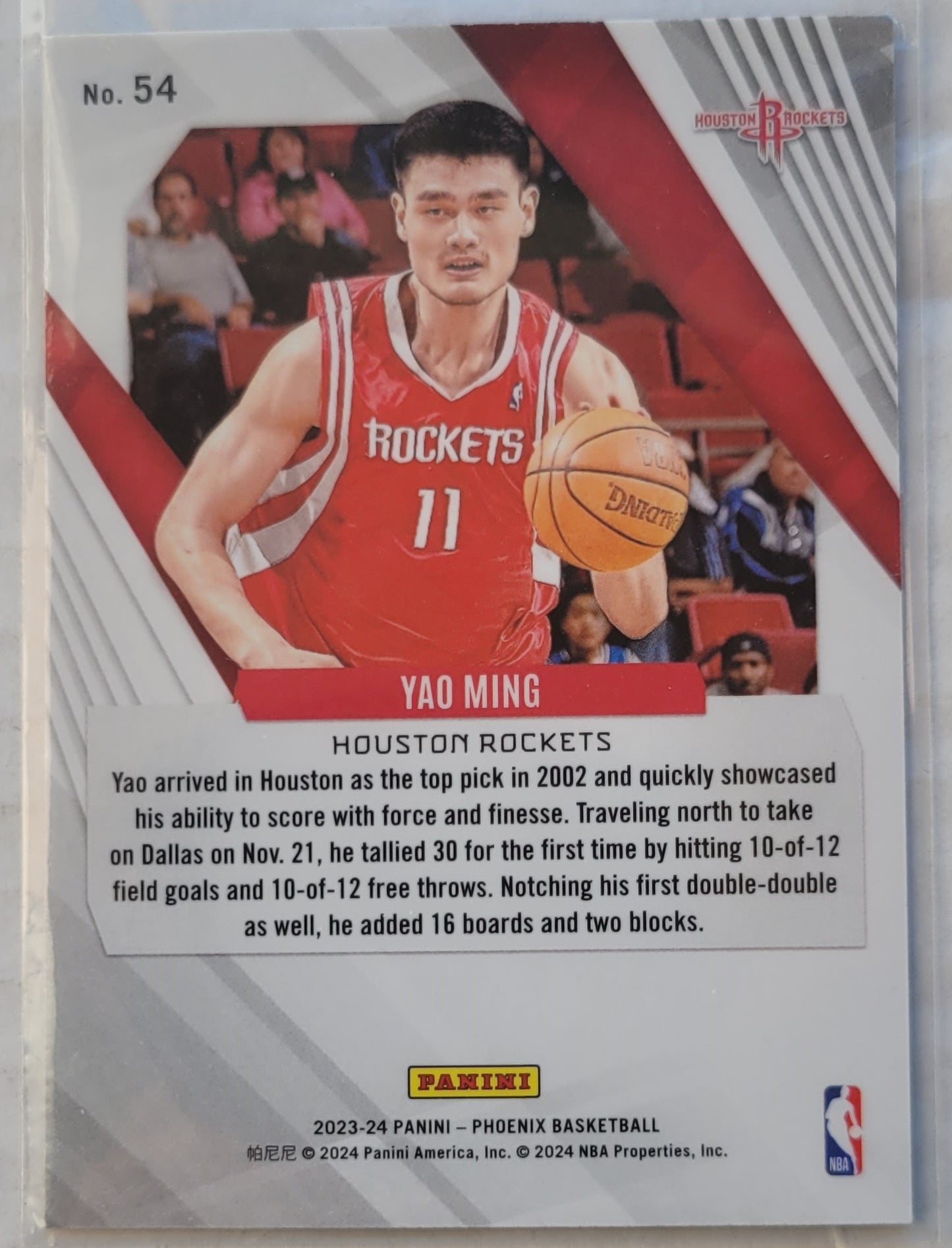 Yao Ming - 2023-24 Panini Phoenix Blue Ice #54