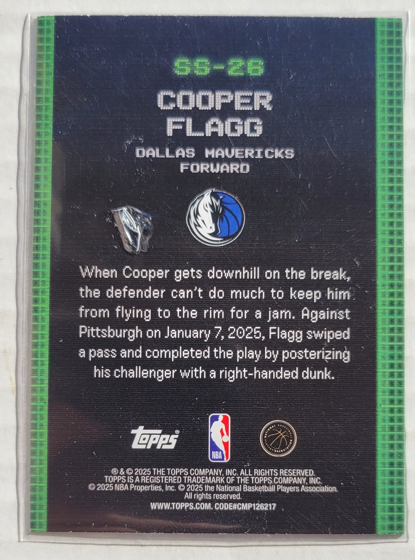 Cooper Flagg - 2025-26 Topps Scan and Slam #SS26