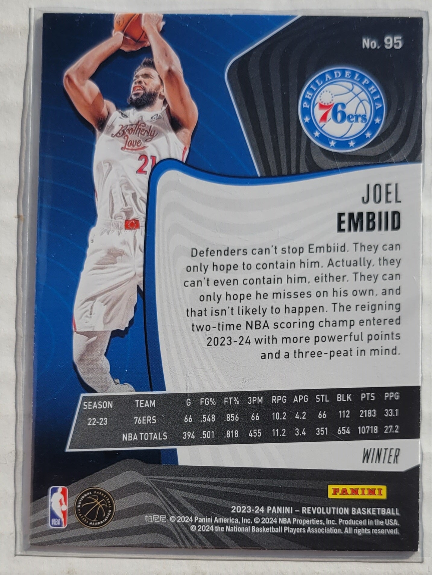 Joel Embiid - 2023-24 Panini Revolution Winter #95