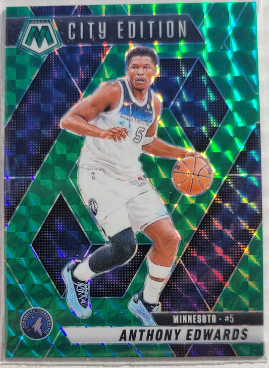 Anthony Edwards - 2024-25 Panini Mosaic Mosaic Green #279 City Edition