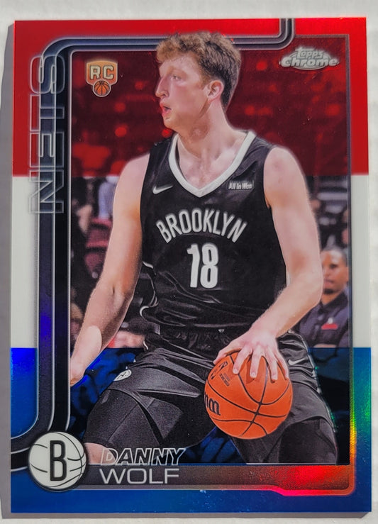Danny Wolf - 2025-26 Topps Chrome Red White and Blue Refractors #277