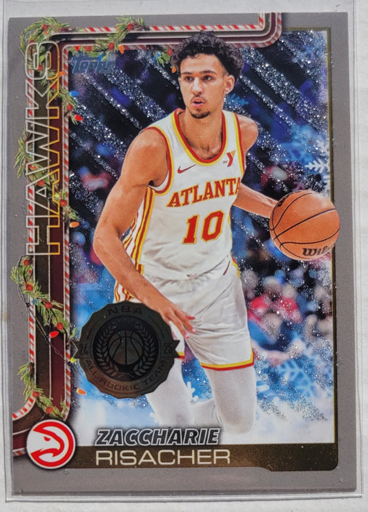Zaccharie Risacher - 2025-26 Topps Holiday Glitter Holiday #H49