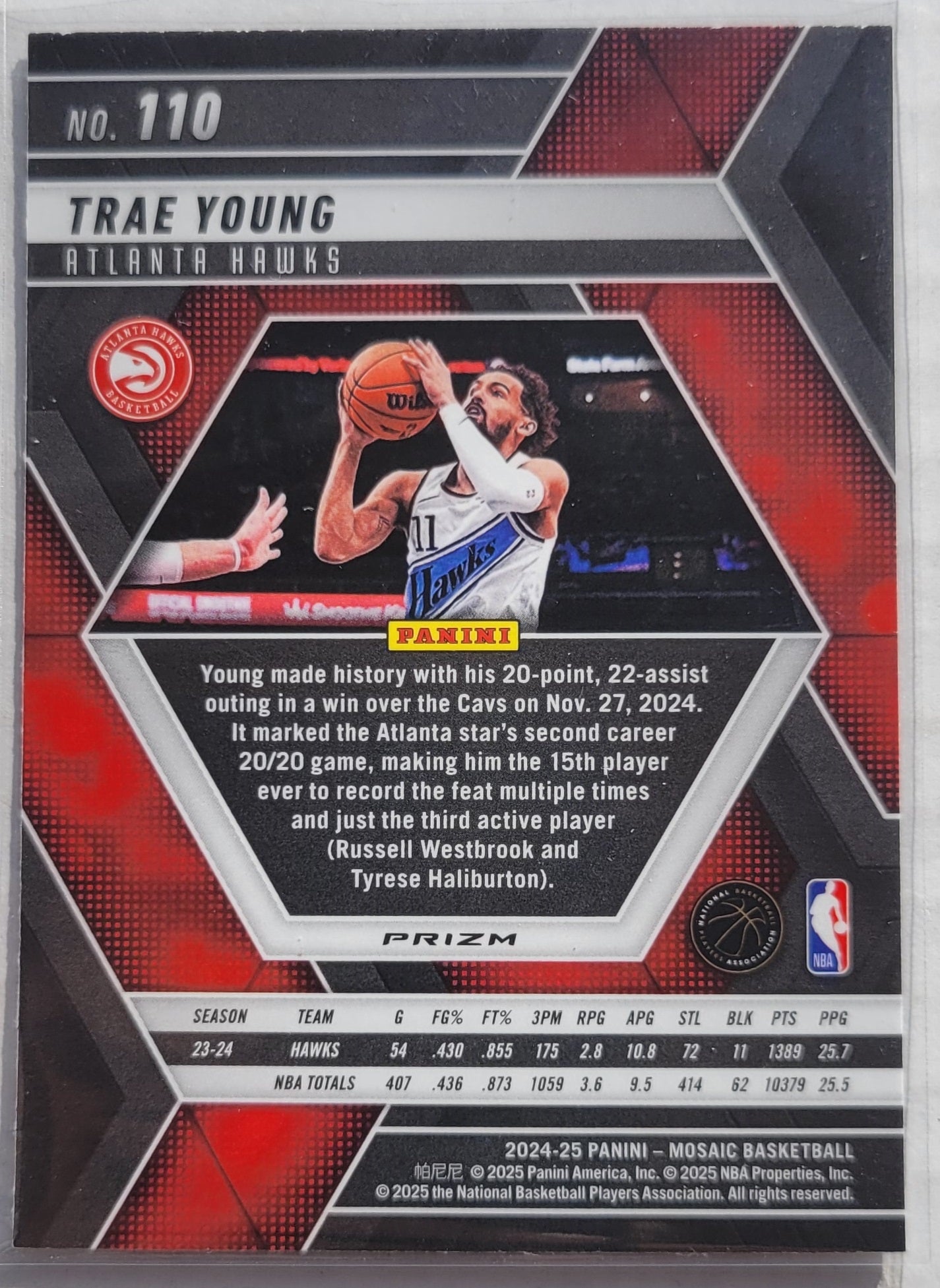 Trae Young - 2024-25 Panini Mosaic Silver #110