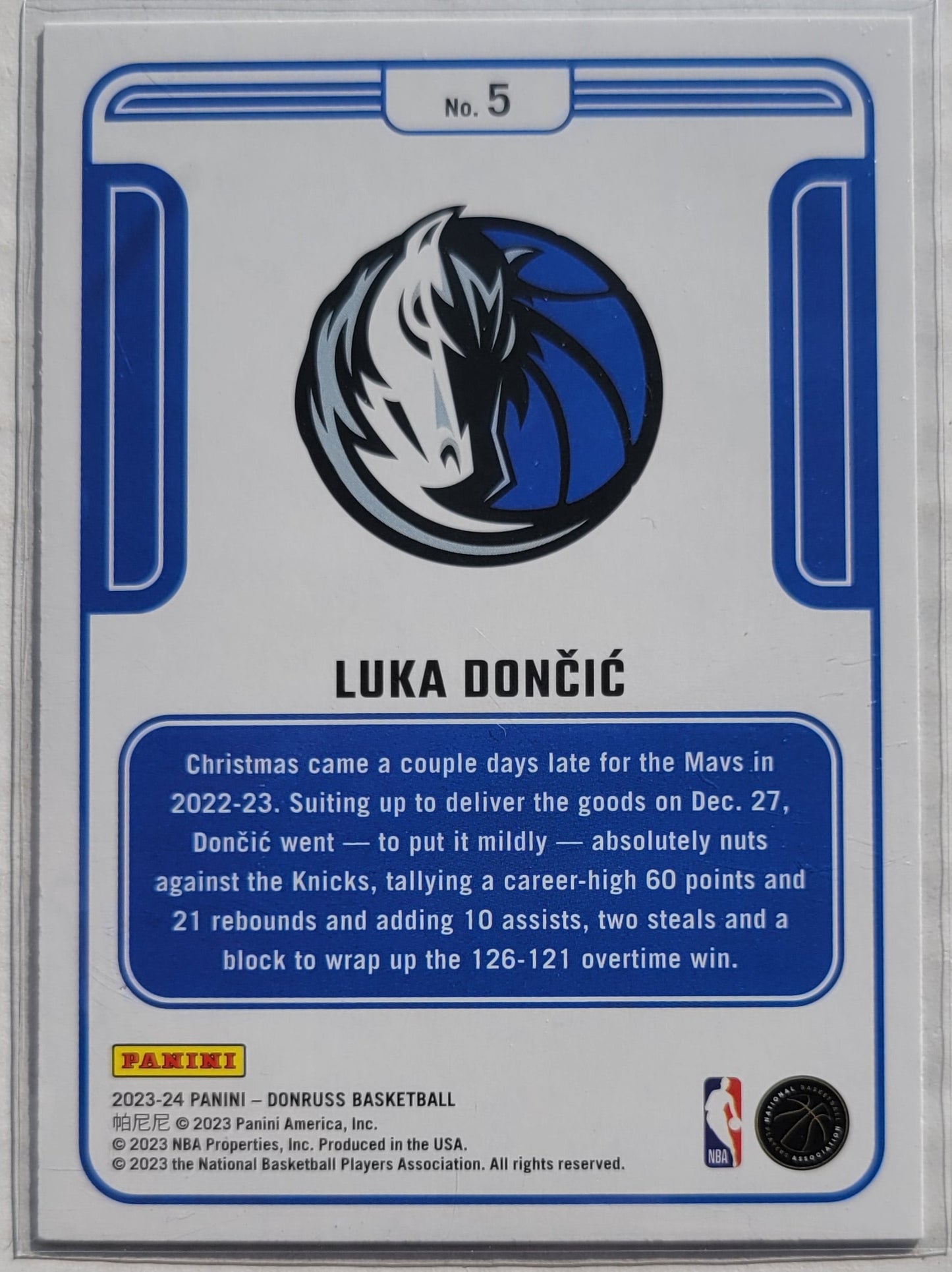Luka Doncic - 2023-24 Donruss Complete Players #5