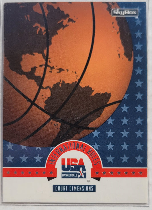 1994 SkyBox USA #85 International Rules / Court Dimensions