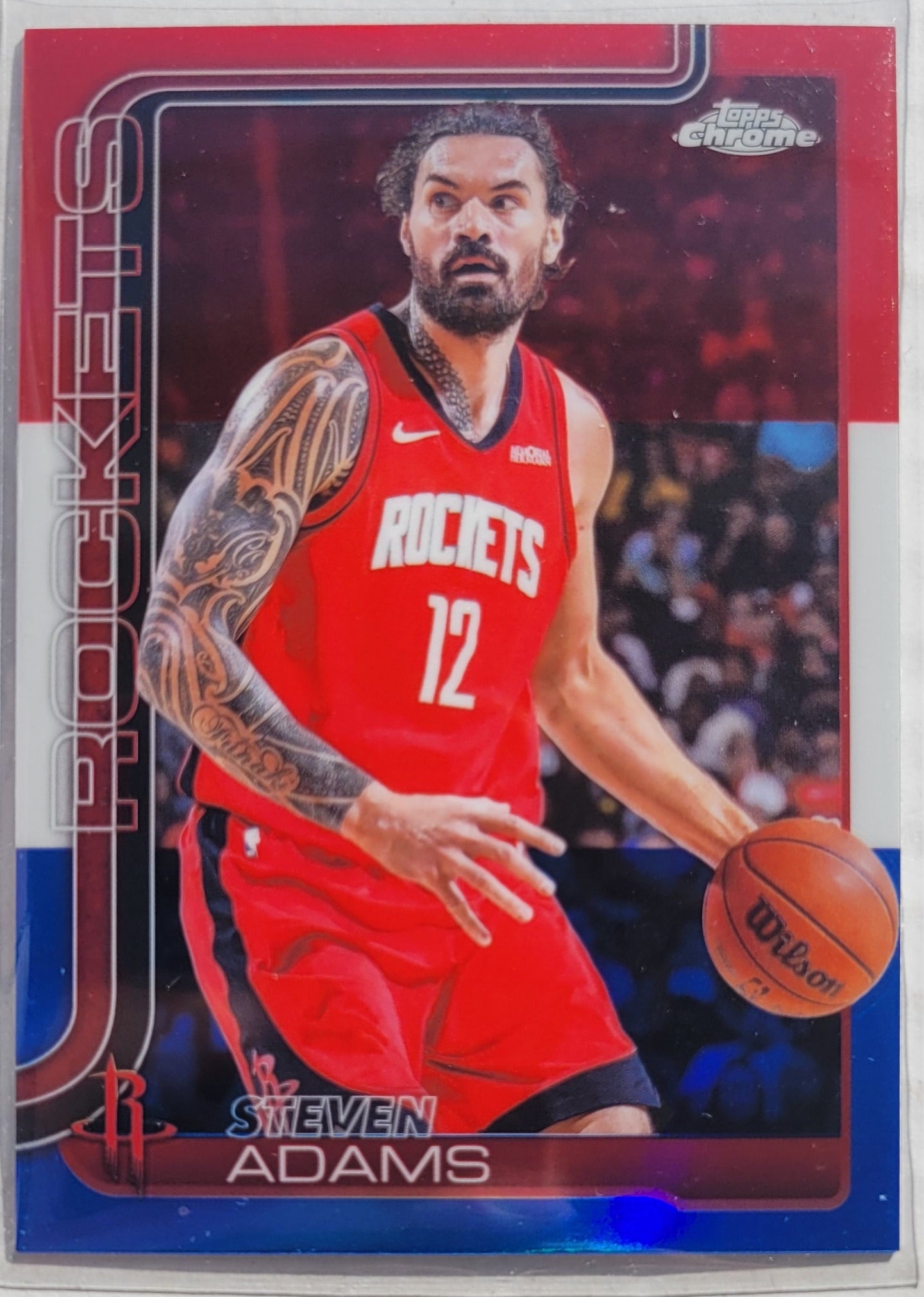 Steven Adams - 2025-26 Topps Chrome Red White and Blue Refractors #12