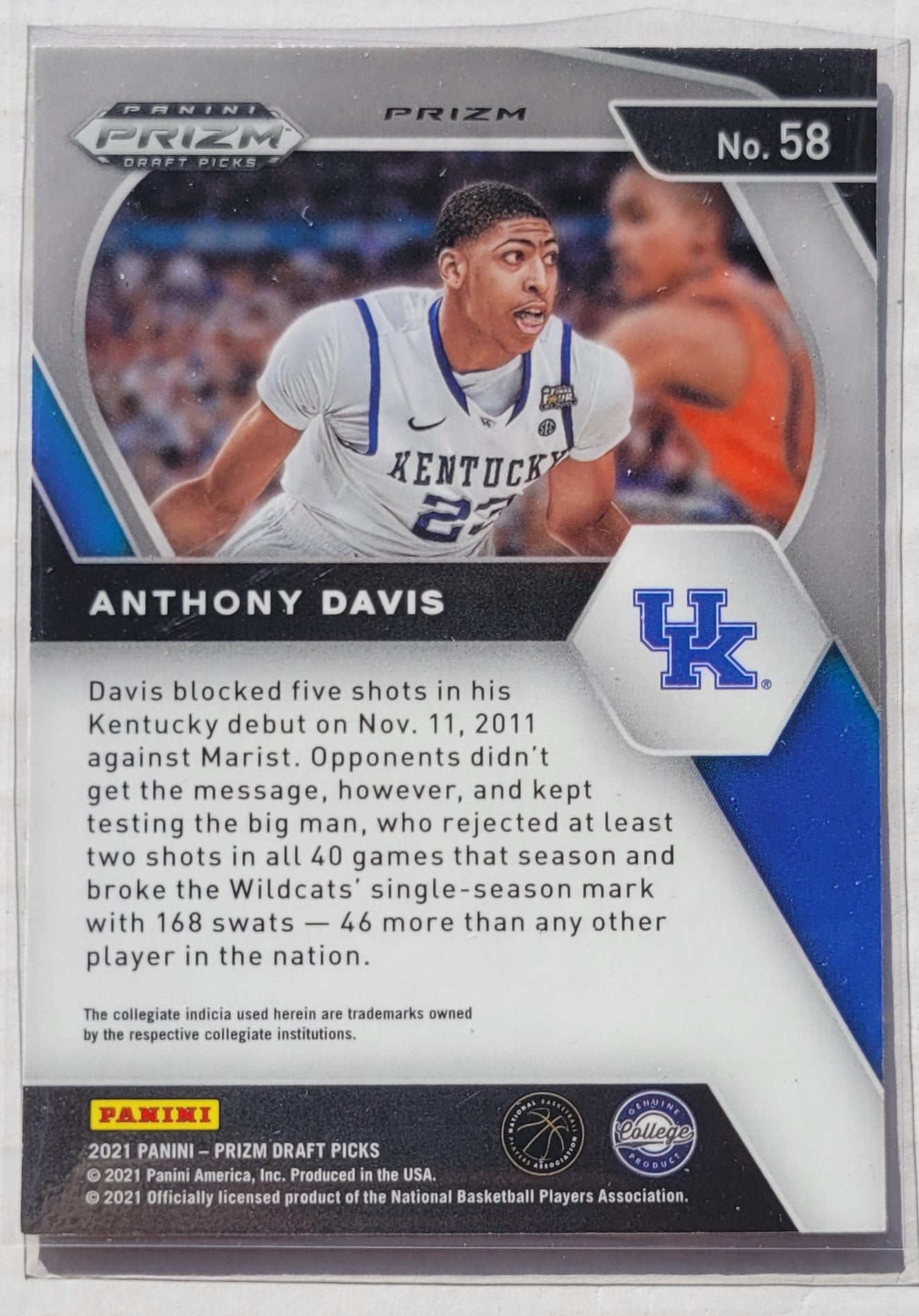 Anthony Davis - 2021-22 Panini Prizm Draft Picks Prizms Red Ice #58