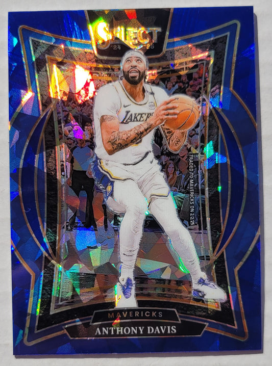 Anthony Davis - 2024-25 Select Blue Cracked Ice Prizms #25