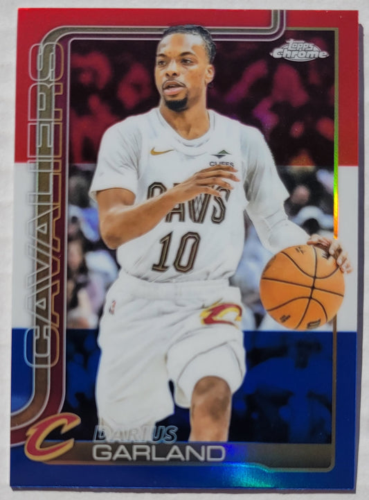 Darius Garland - 2025-26 Topps Chrome Red White and Blue Refractors #76