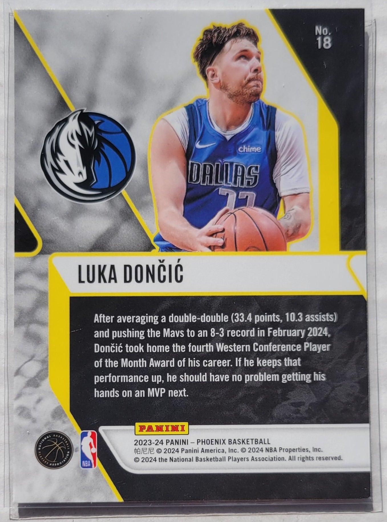 Luka Doncic - 2023-24 Panini Phoenix Fade To Black #18