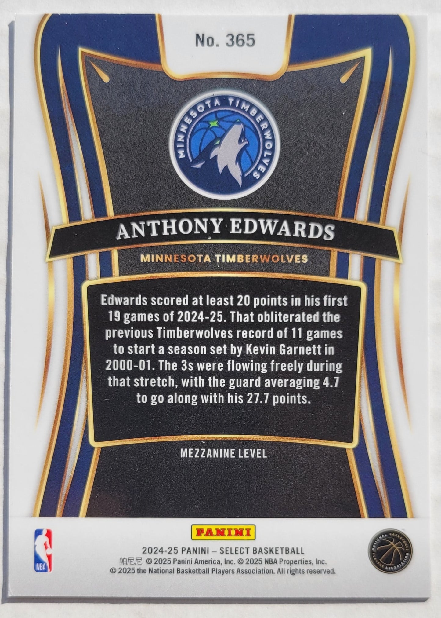 Anthony Edwards - 2024-25 Select #365