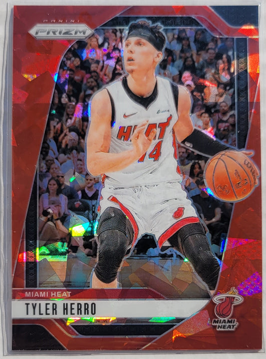 Tyler Herro - 2024-25 Panini Prizm Prizms Red Ice #98