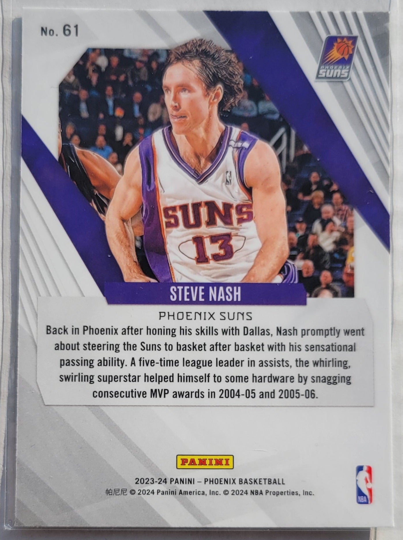Steve Nash - 2023-24 Panini Phoenix Teal Lazer #61