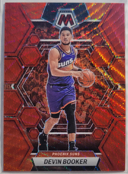 Devin Booker - 2022-23 Panini Mosaic Mosaic Red Wave #30