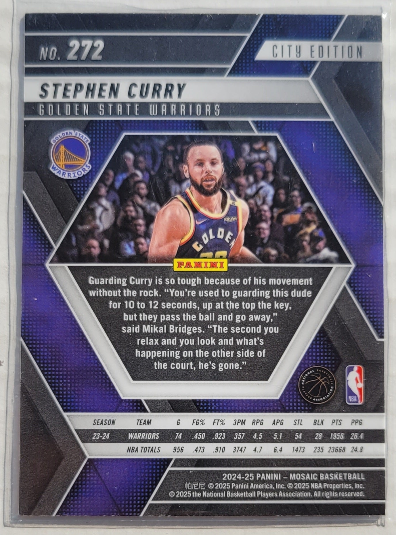 Stephen Curry - 2024-25 Panini Mosaic #272 City Edition