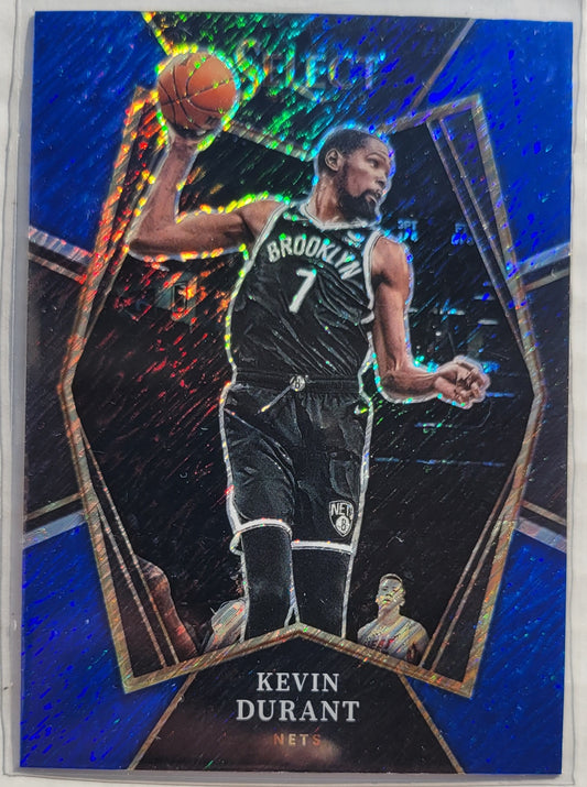 Kevin Durant - 2021-22 Select Prizms Blue Shimmer #135