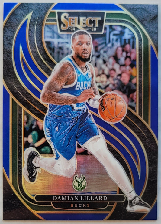 Damian Lillard - 2024-25 Select Blue Prizms #145