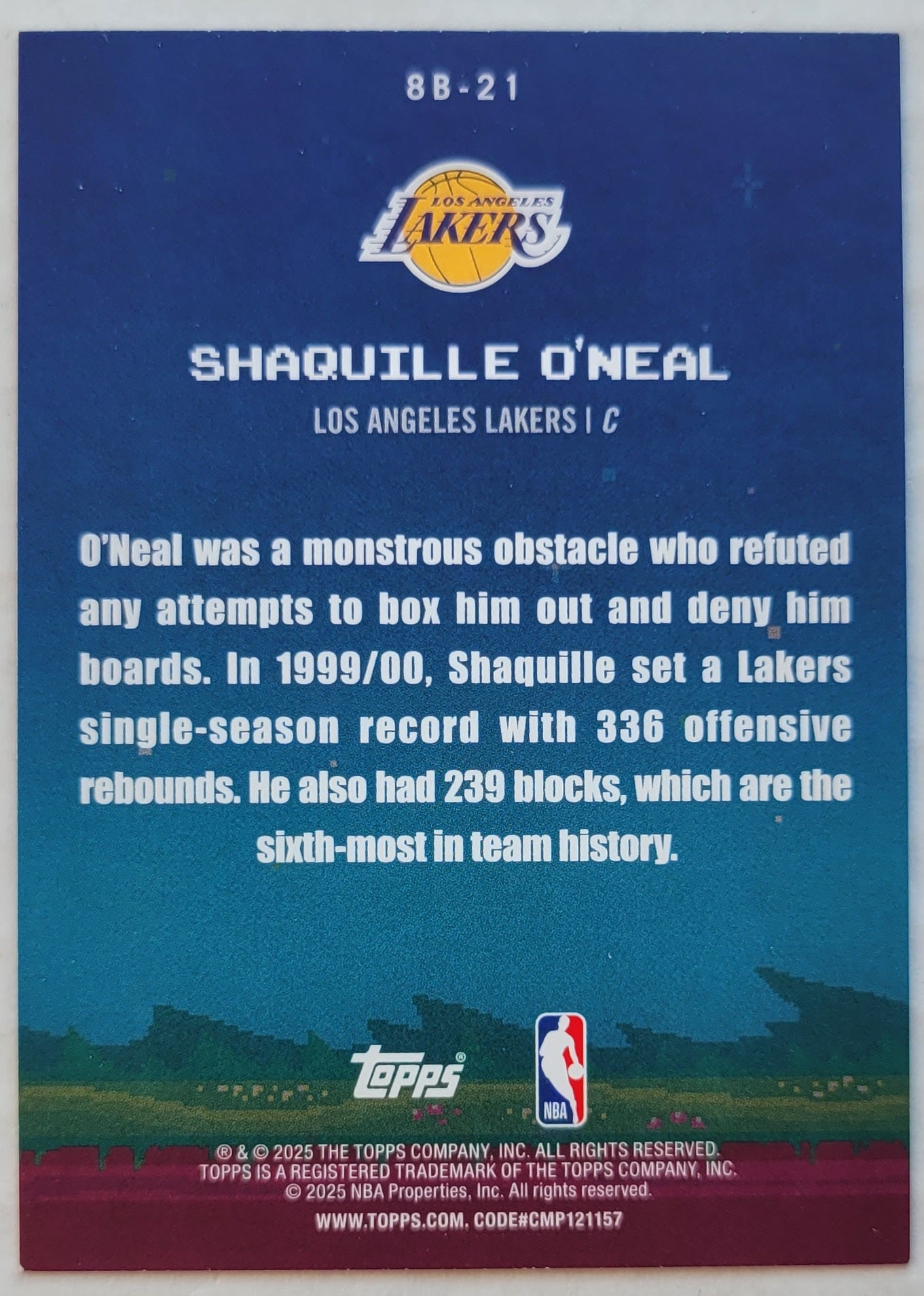 Shaquille O'Neal - 2025-26 Topps 8-Bit Ballers #8B21