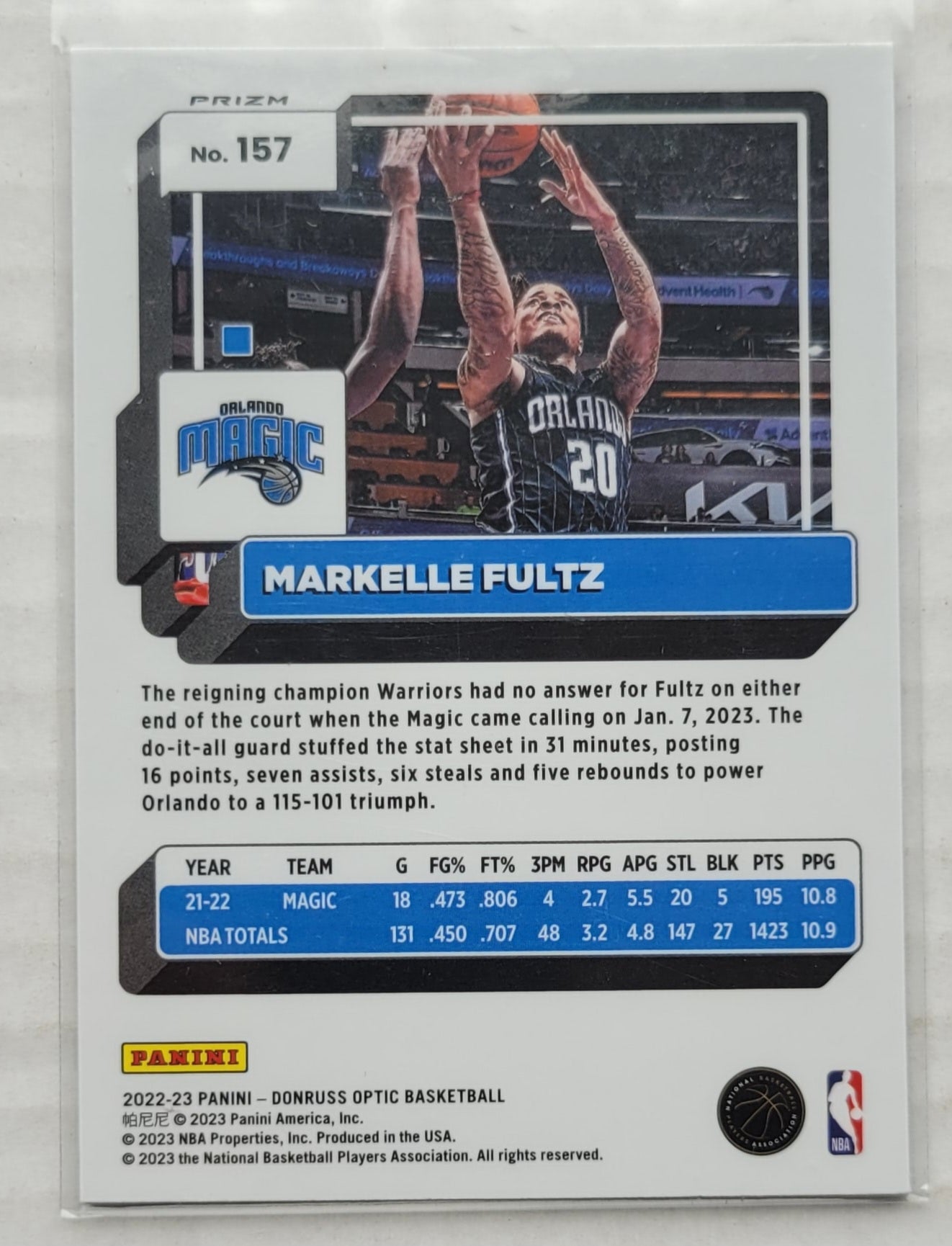 Markelle Fultz - 2022-23 Donruss Optic Choice Red and Green #157