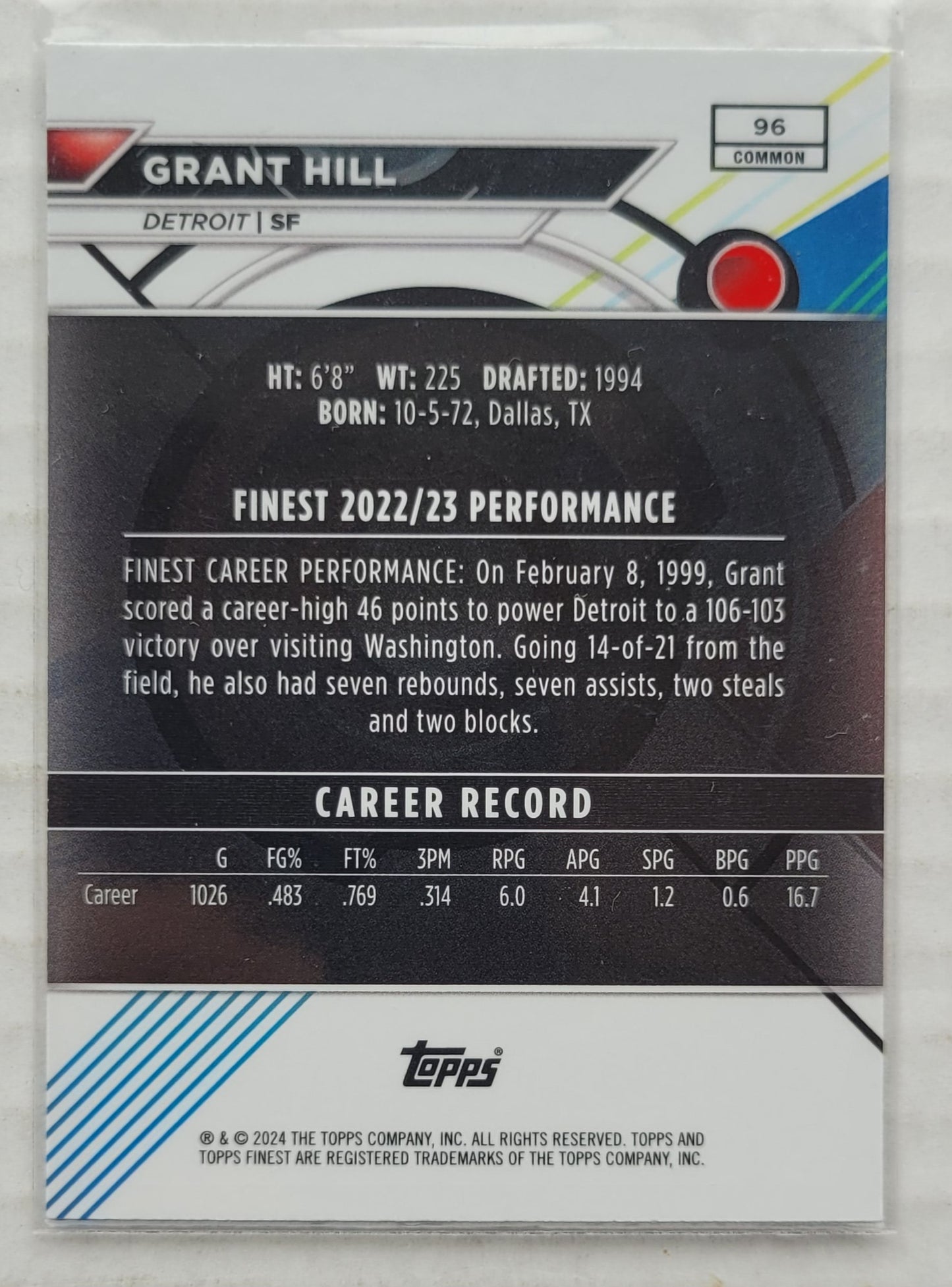 Grant Hill - 2023-24 Finest #96 C