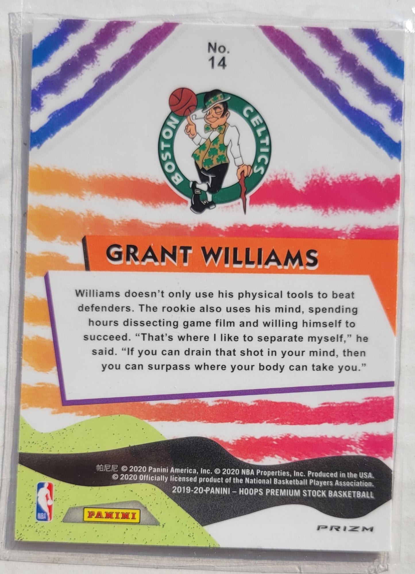 Grant Williams - 2019-20 Hoops Premium Stock We Got Next Red #14