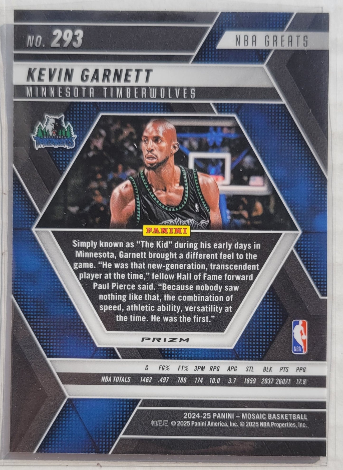 Kevin Garnett - 2024-25 Panini Mosaic Premium #293 Greats
