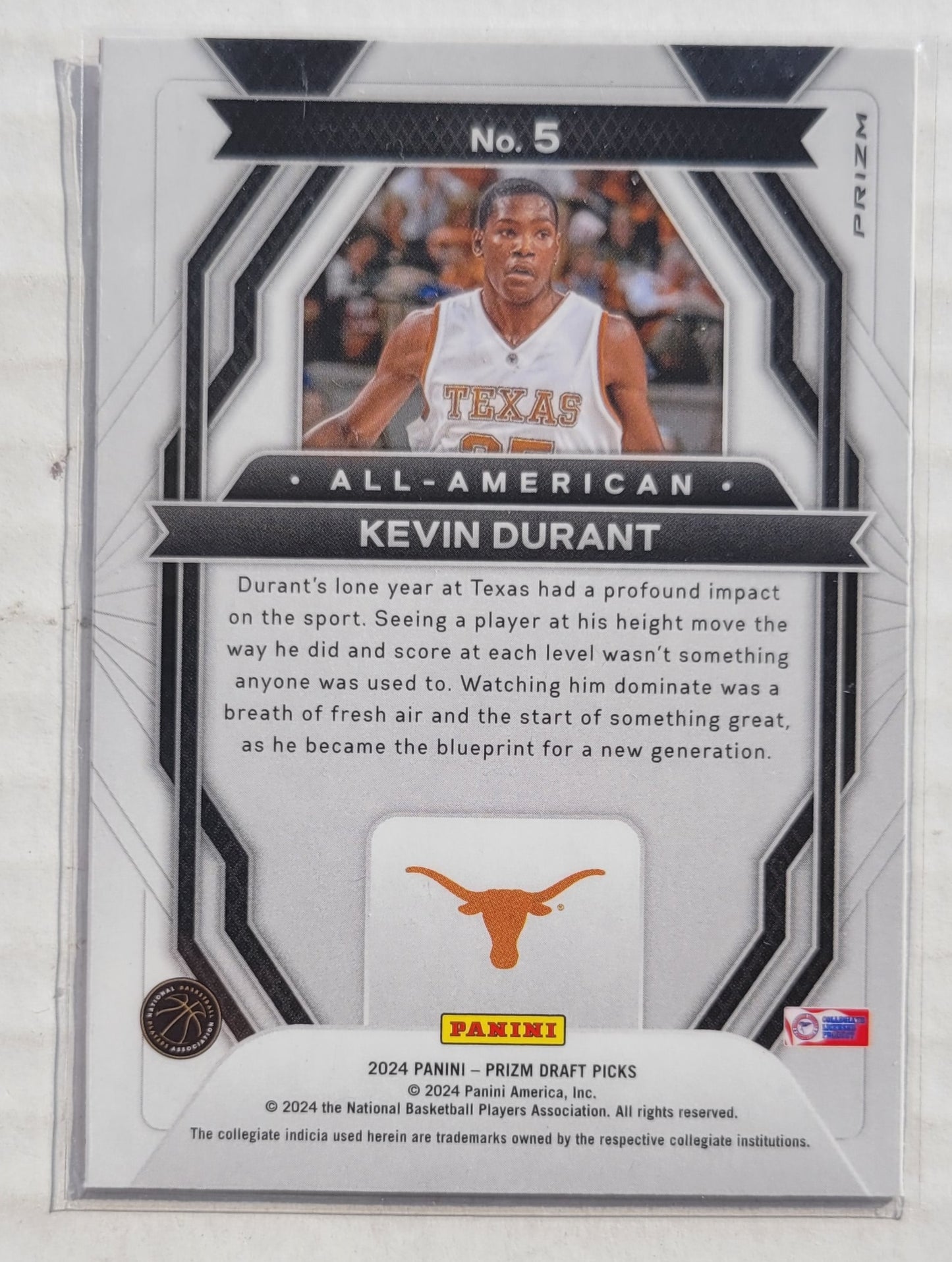 Kevin Durant - 2024-25 Panini Prizm Draft Picks All-American Prizms Red Ice #5