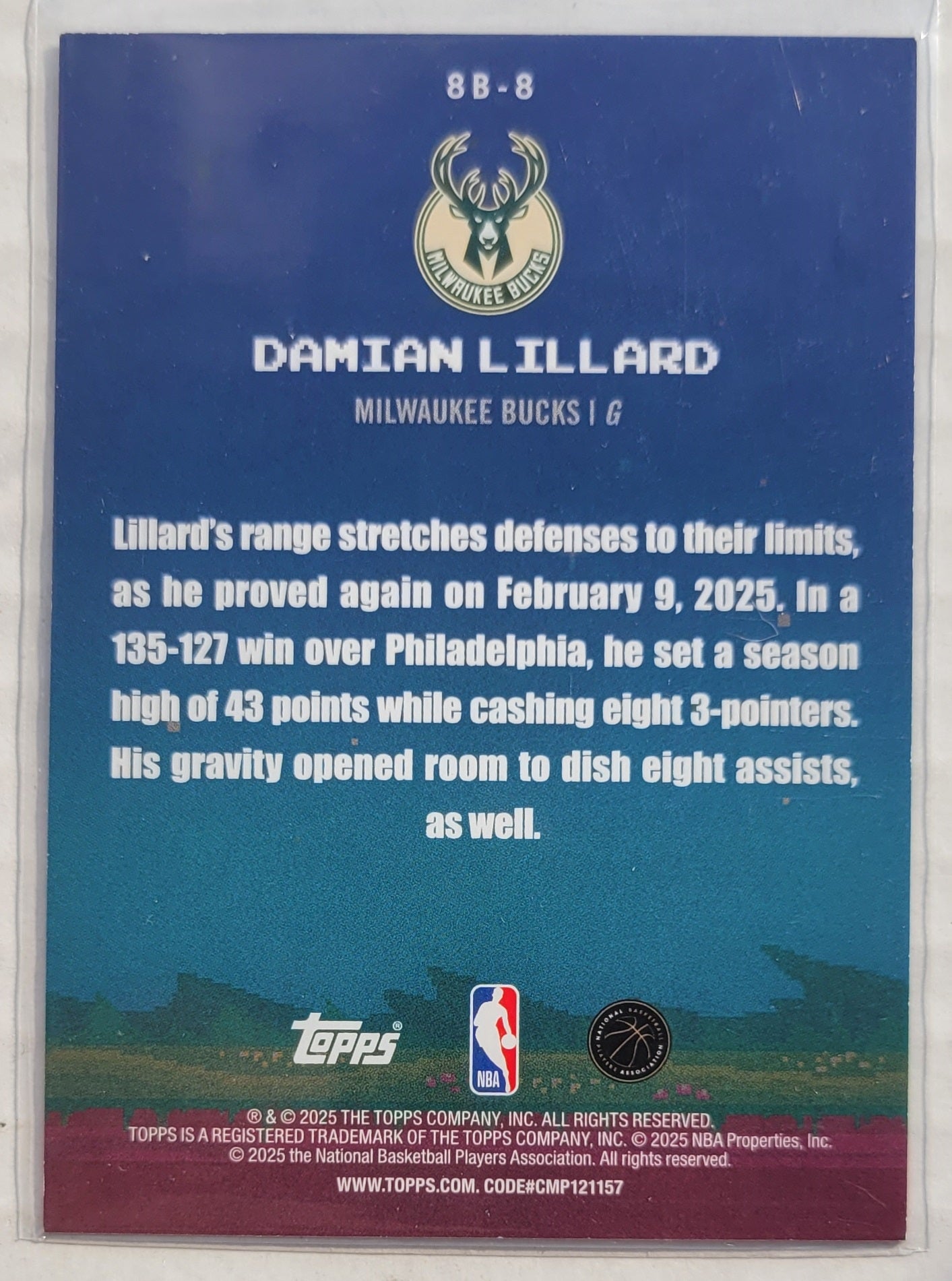 Damian Lillard - 2025-26 Topps 8-Bit Ballers #8B8