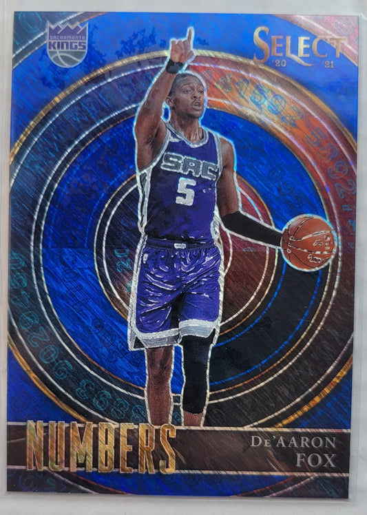 De'Aaron Fox - 2020-21 Select Numbers Prizms Blue #39