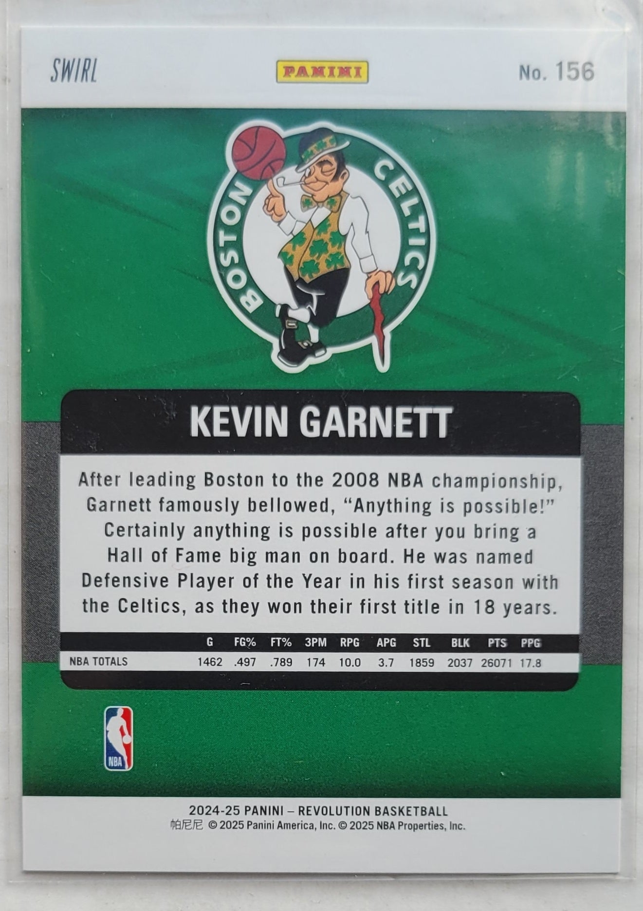 Kevin Garnett - 2024-25 Panini Revolution Red Swirl #156 LGD