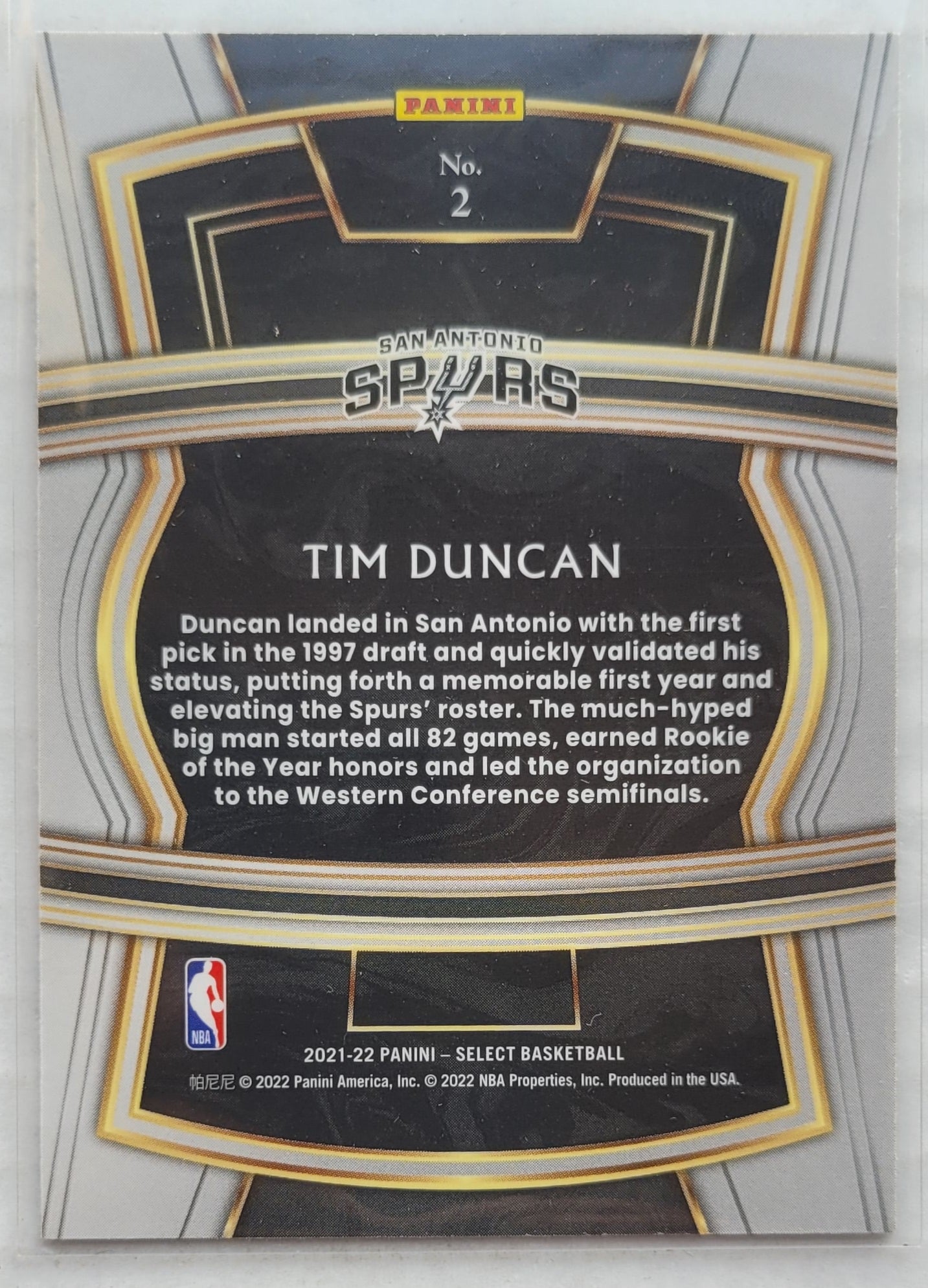 Tim Duncan - 2021-22 Select Company #2