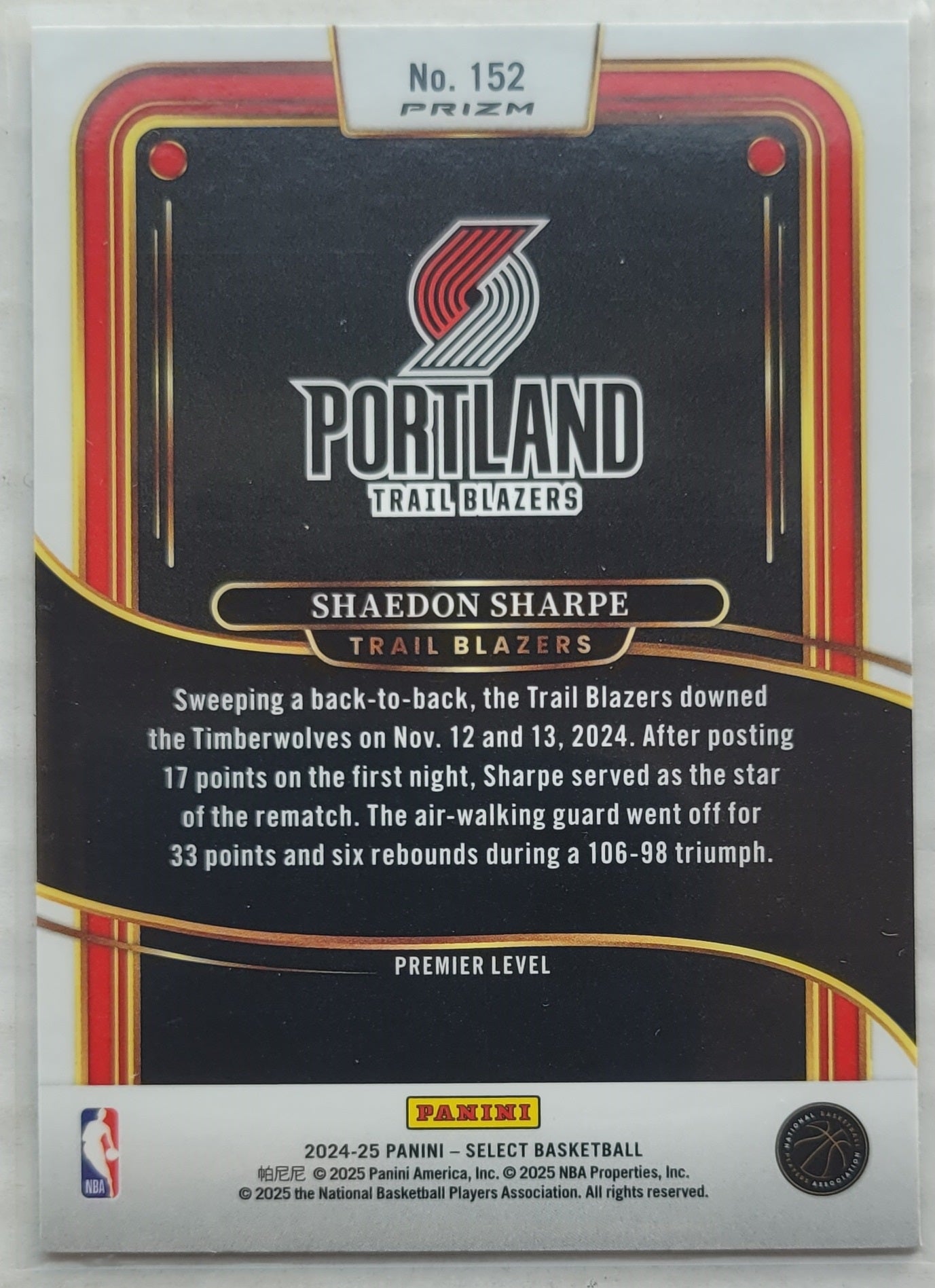Shaedon Sharpe - 2024-25 Select Silver Prizms #152