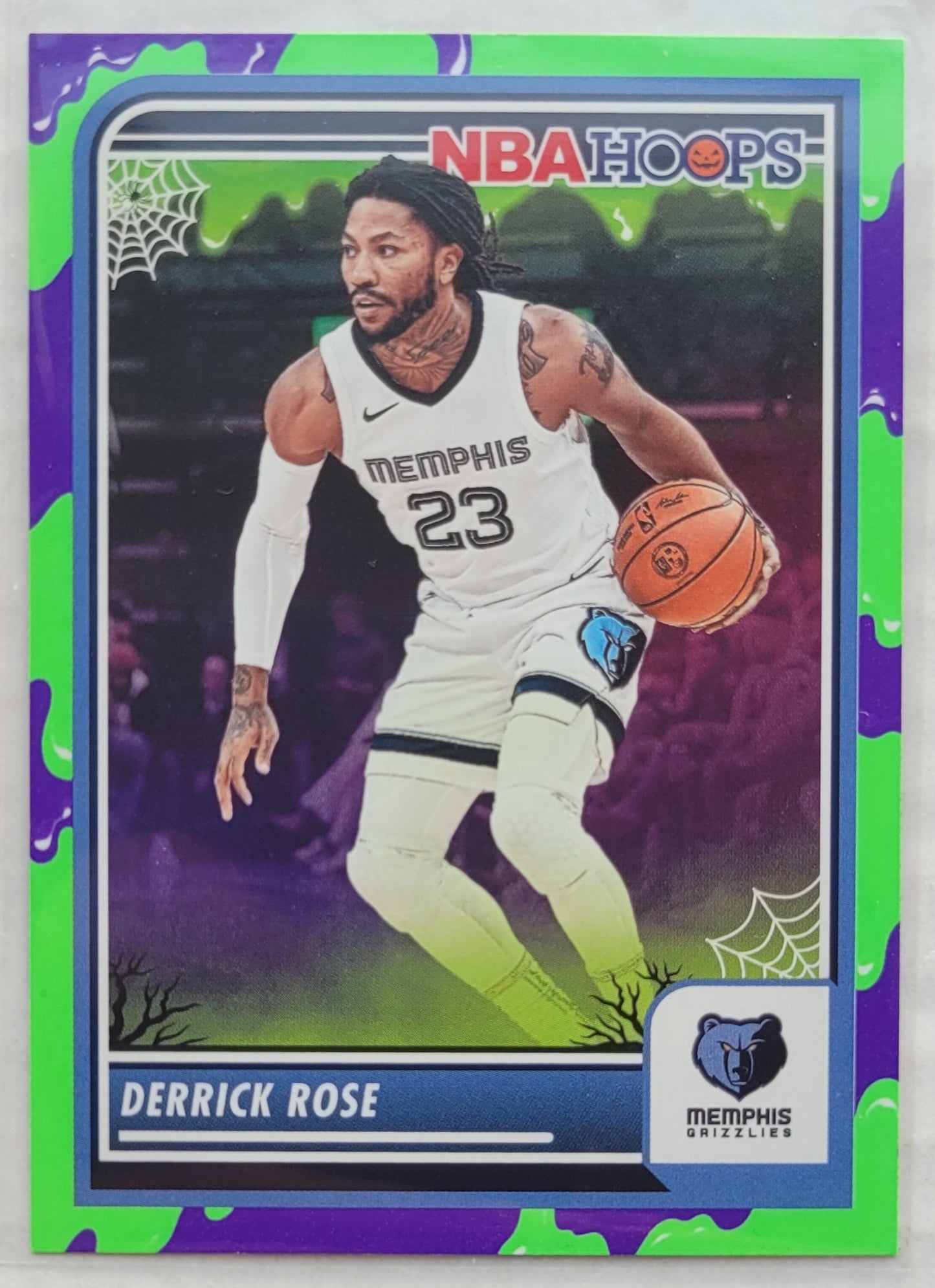 Derrick Rose - 2023-24 Hoops Haunted Hoops Slime #72