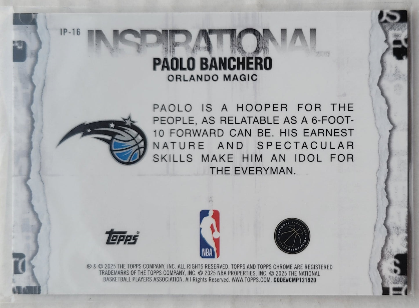 Paolo Banchero - 2025-26 Topps Chrome Inspirational #IP16
